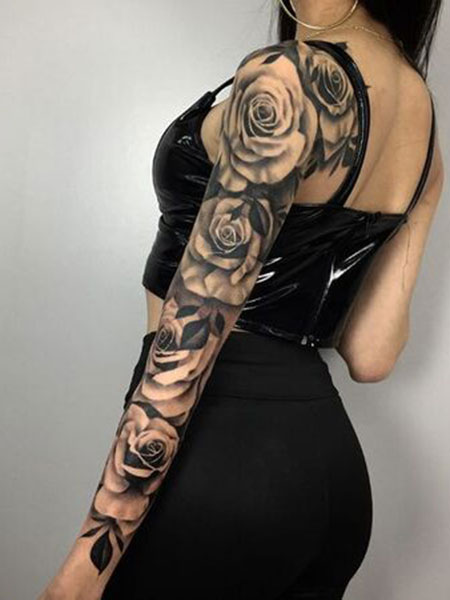 Tattoo hoa hồng đen  điểm nhấn  Đỗ Nhân Tattoo Studio  Facebook